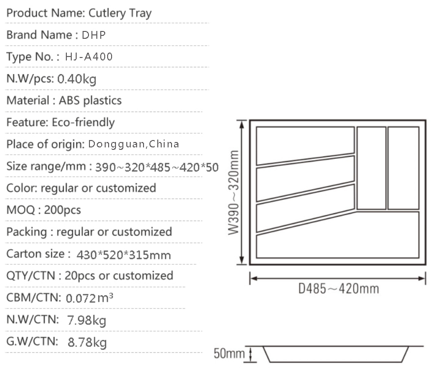 DHP multicolor cutlery divider wholesale for cabinets-4