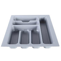Eco-friendly Durable Plastic Cutlery Tray For Knife And Fork Storage Organizer For Kitchen Cabinet HJ-K450