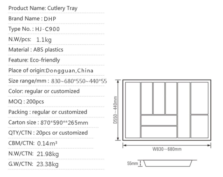 DHP ecofriendly cutlery drawer inserts supplier for cabinets-2